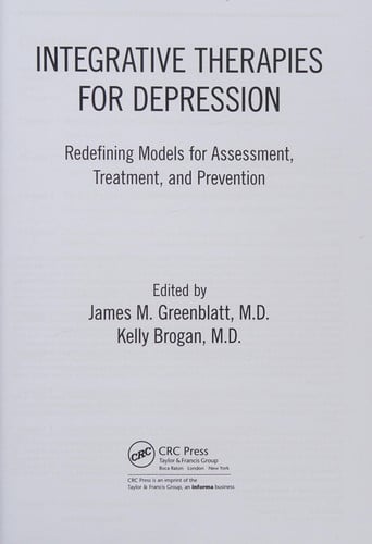 Integrative Therapies for Depression by James M. Greenblatt