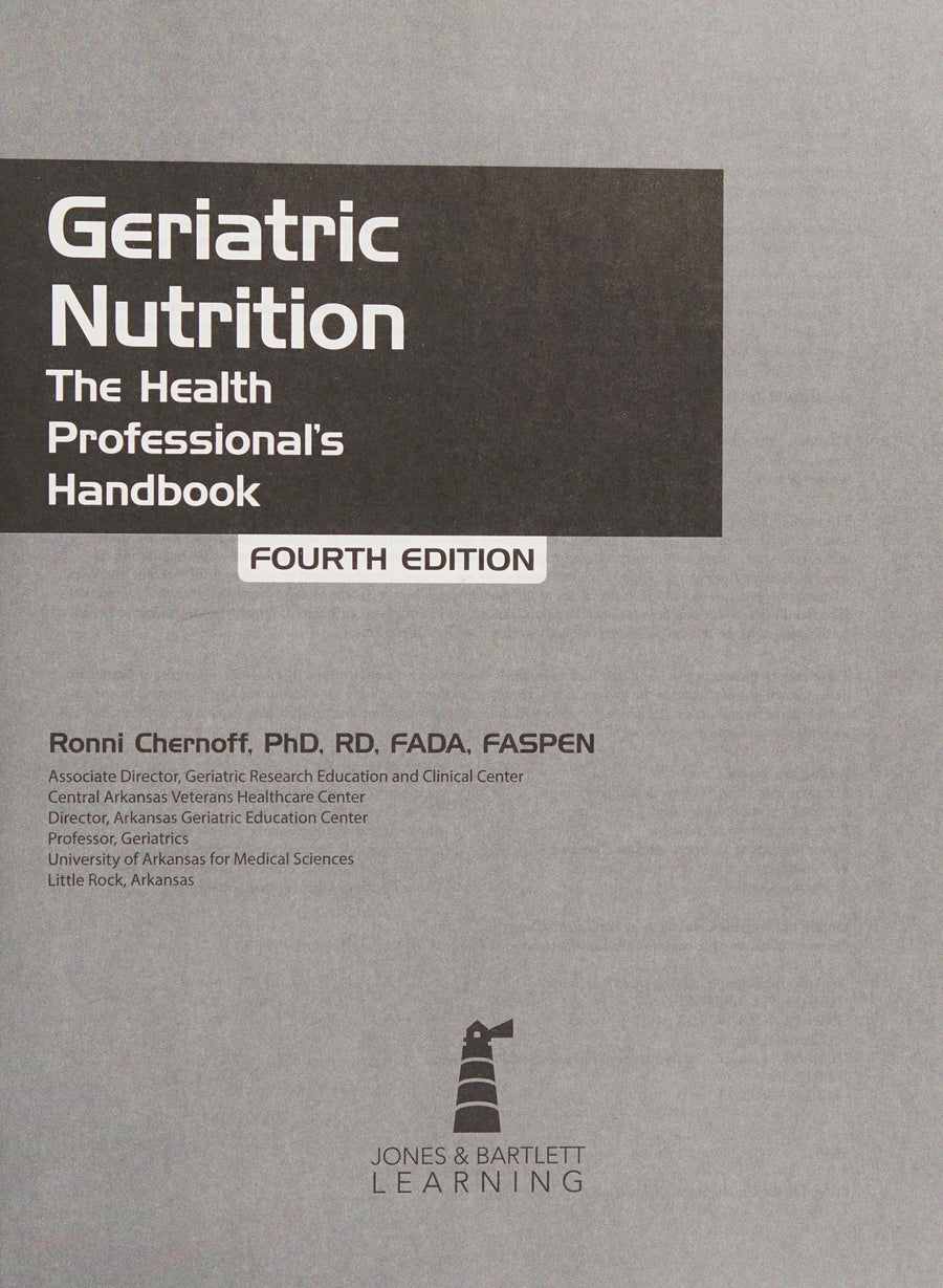 Geriatric Nutrition . by Ronni Chernoff