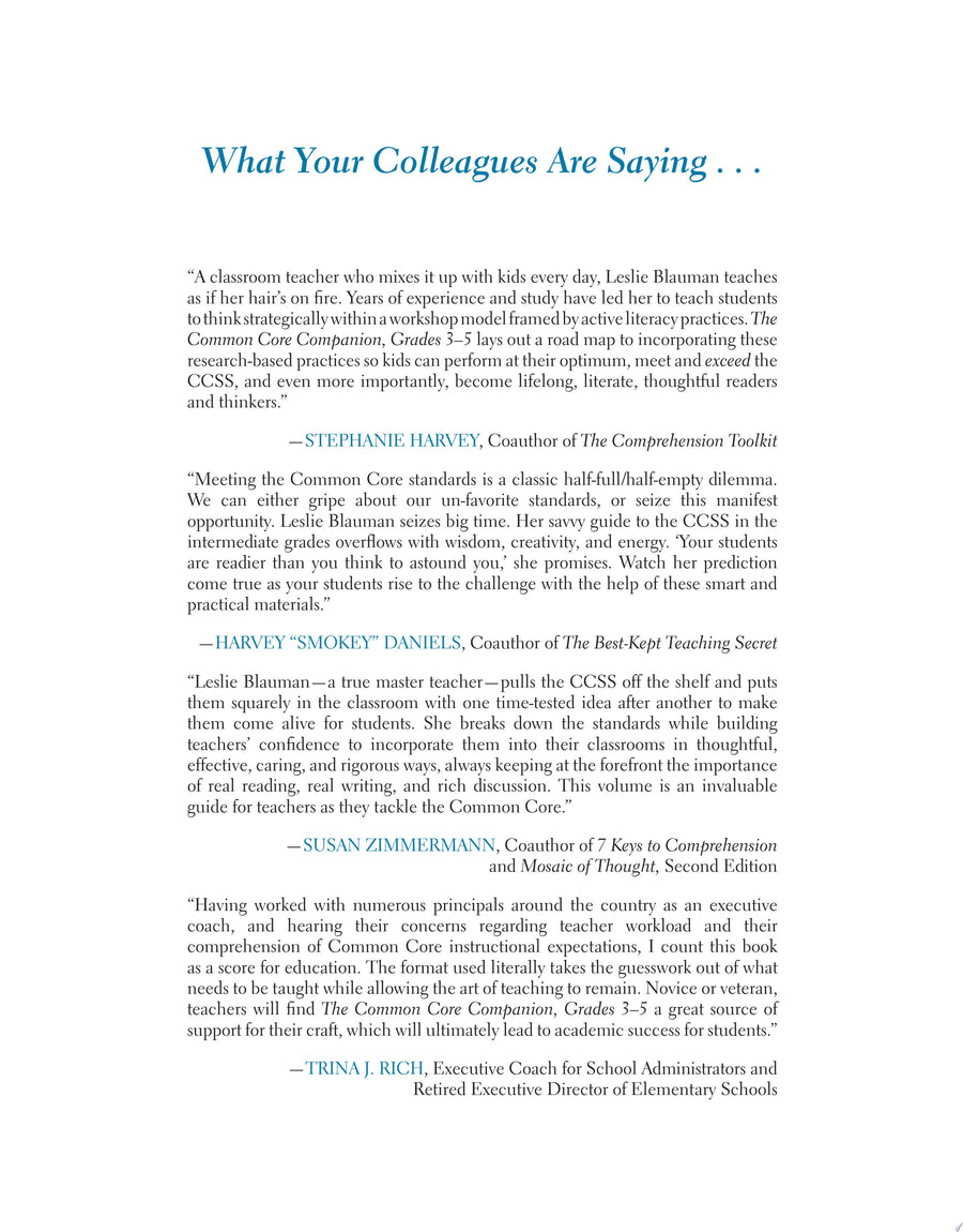 The Common Core Companion: The Standards Decoded, Grades 3-5