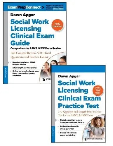 Social Work Licensing Clinical Exam Guide and Additional Print Practice Test Set by Apgar PhD  LSW  ACSW