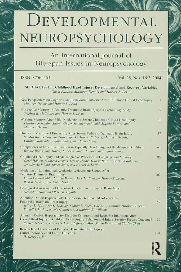 Childhood Head Injury: Developmental and Recovery Variables: A Special Double Issue of Developmental Neuropsychology