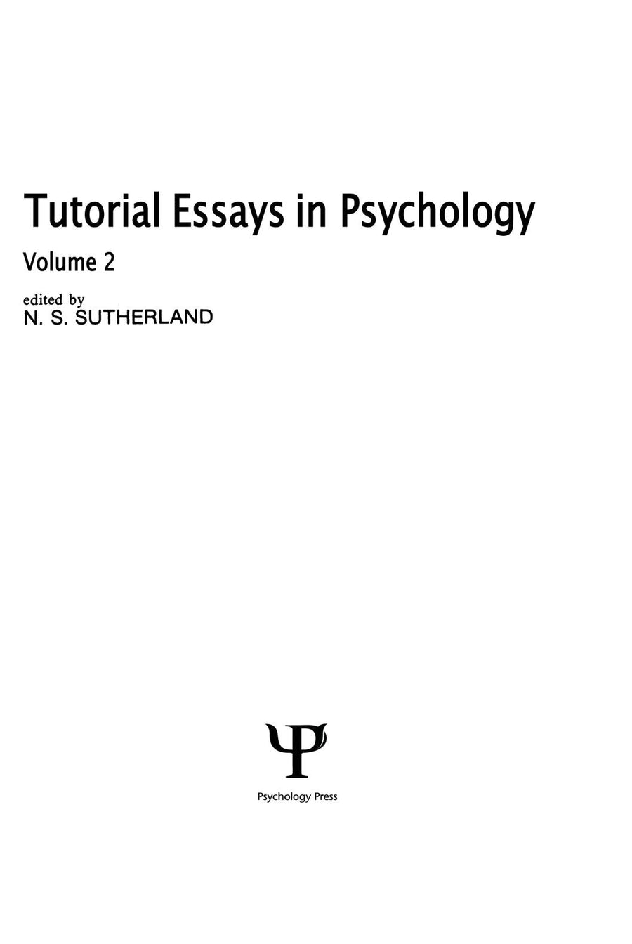 Tutorial Essays in Psychology: Volume 2