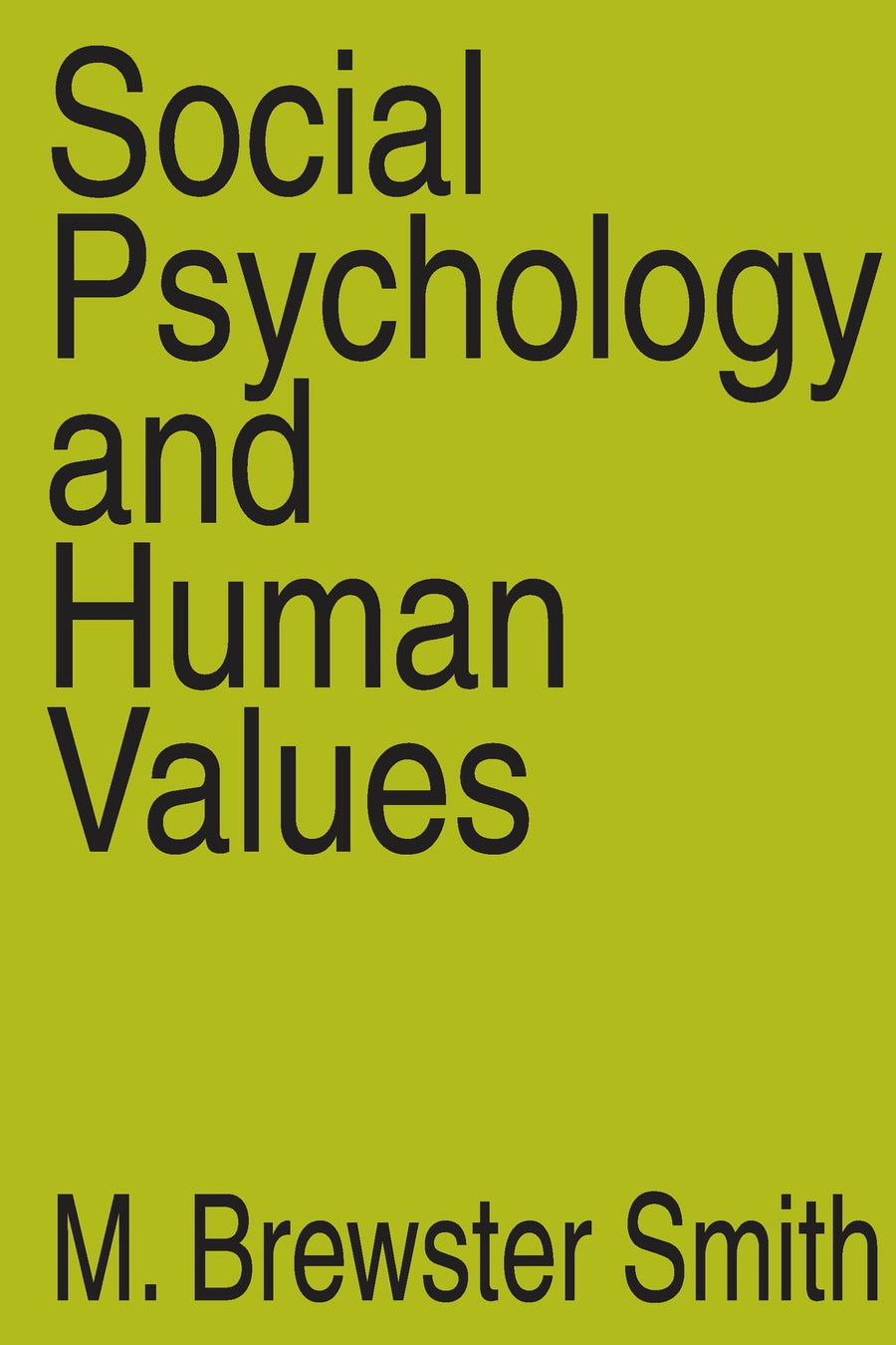 Social Psychology and Human Values