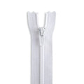 YKK #5 6" Nylon Coil Non-Separating Pant / Skirt / Dress / Boot / Bag / Upholstery Zipper - White (501)